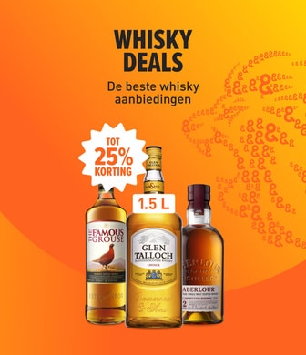 Whisky deals tot 25% korting